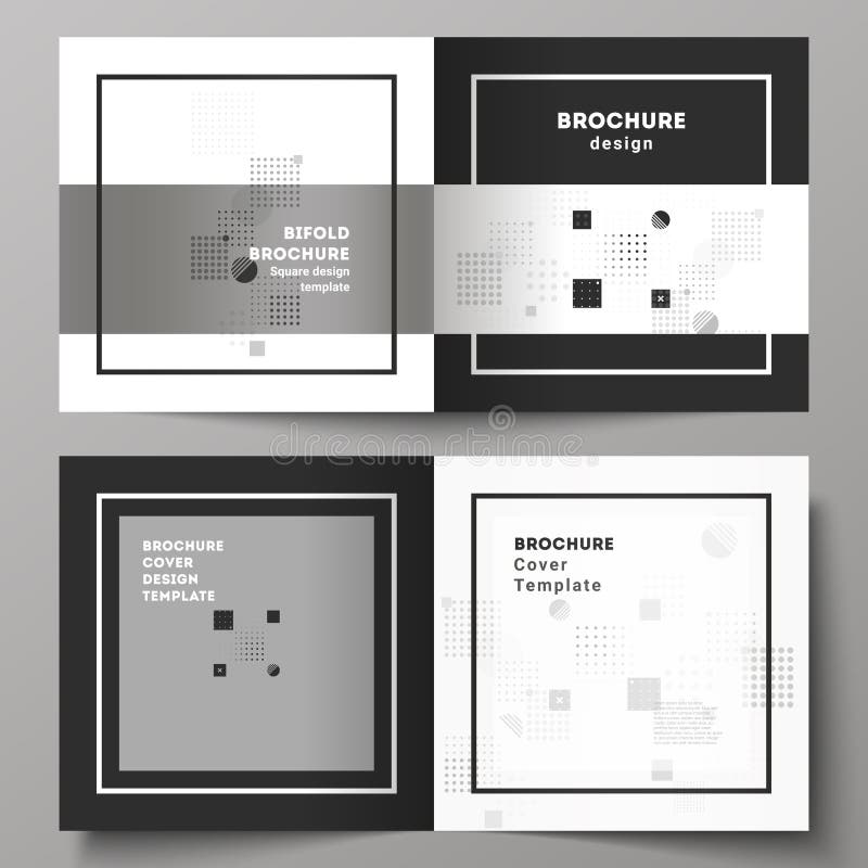 El ejemplo del vector de la disposición editable de dos plantillas de la cubierta para el folleto plegable del diseño cuadrado, r ilustración del vector El ejemplo del vector de la disposición editable de dos plantillas de la cubierta para el folleto plegable del diseño cuadrado, r ilustración del vector
