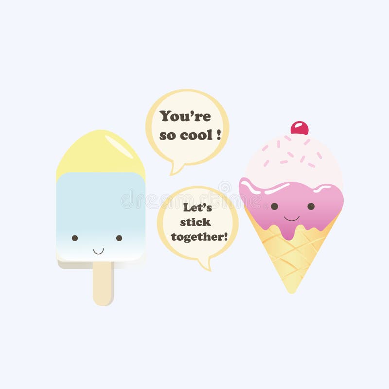 El ejemplo del vector los pares helado libre illustration El ejemplo del vector los pares helado libre illustration