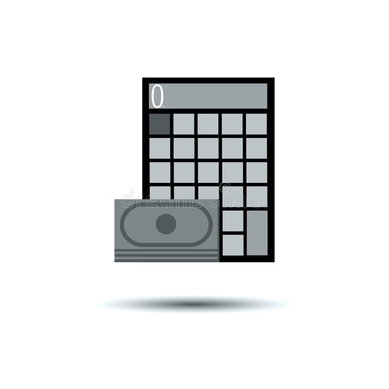 El electrón del botón del icono del vector de la calculadora calcula negocio ilustración del vector El electrón del botón del icono del vector de la calculadora calcula negocio ilustración del vector
