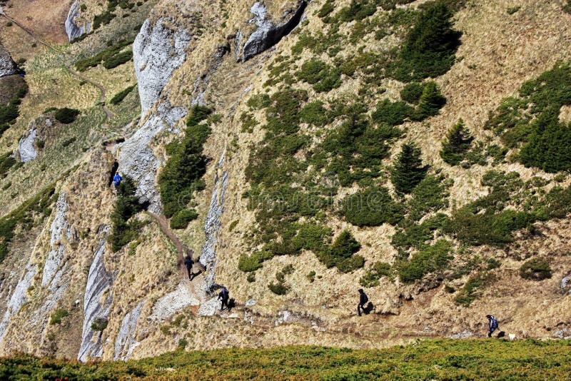 El emigrar en las montañas de Ciucas fotografía de archivo El emigrar en las montañas de Ciucas fotografía de archivo