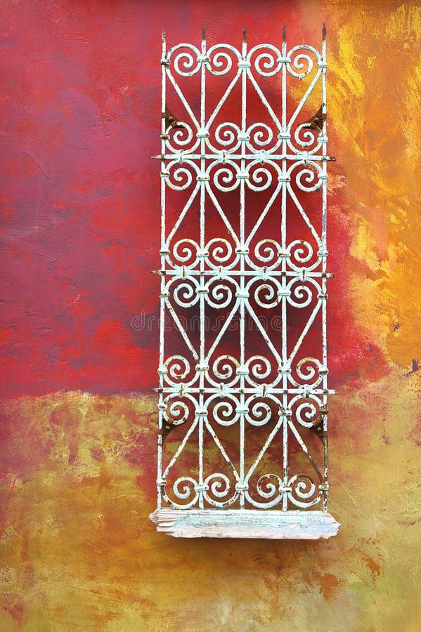 Grunge Pintó La Puerta Del Art Déco Foto de archivo Imagen de pintó