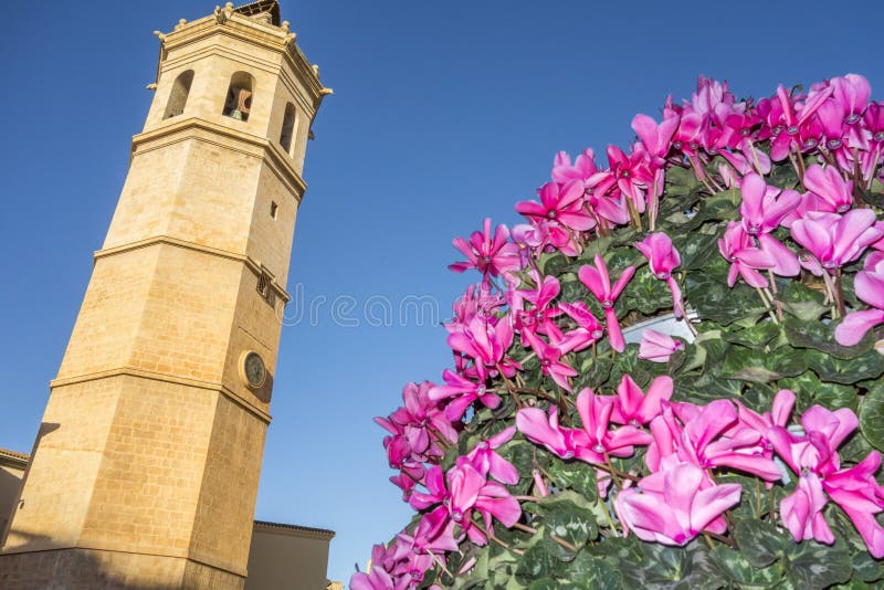 EL Fadri da torre, torre de sino, estilo gótico valencian Castellon, Spai imagens de stock EL Fadri da torre, torre de sino, estilo gótico valencian Castellon, Spai imagens de stock