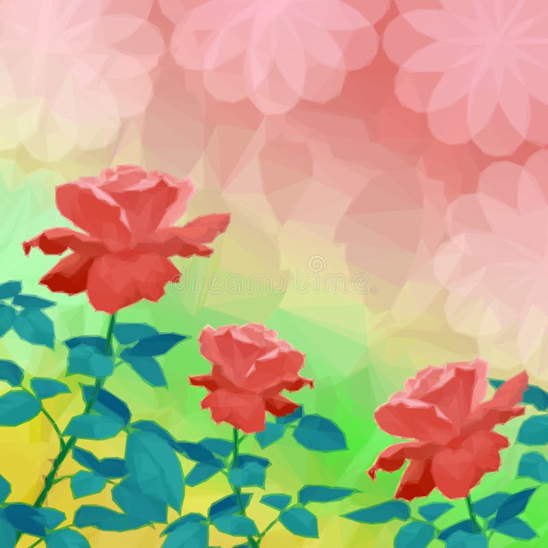 El fondo del día de fiesta con la flor subió stock de ilustración El fondo del día de fiesta con la flor subió stock de ilustración