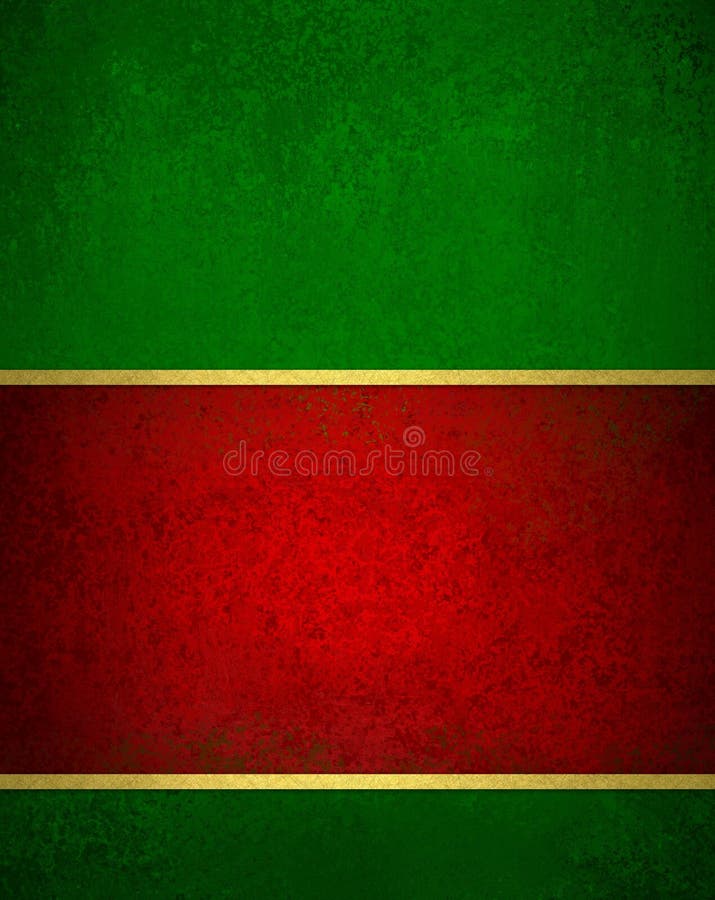 El fondo rojo verde de la Navidad con textura del vintage y el accesorio de oro acentúan la cinta de la Navidad libre illustration
