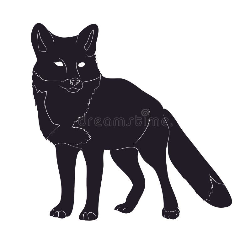 El Fox coloca el dibujo de la silueta, vector libre illustration El Fox coloca el dibujo de la silueta, vector libre illustration
