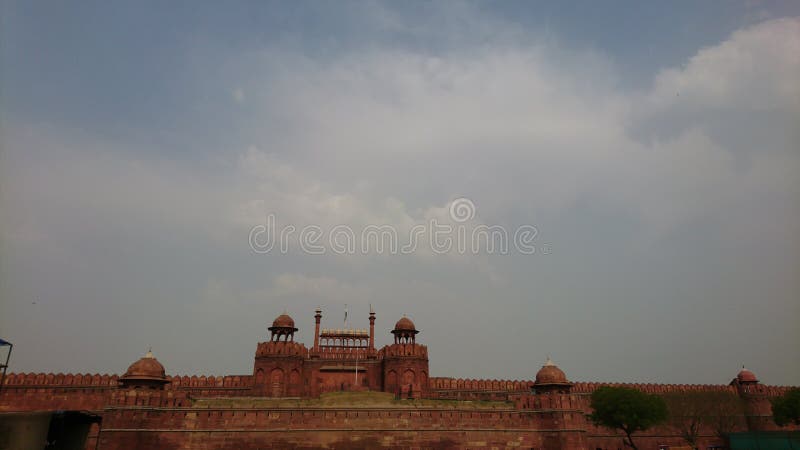 El fuerte rojo en Delhi vieja la INDIA imagen de archivo El fuerte rojo en Delhi vieja la INDIA imagen de archivo