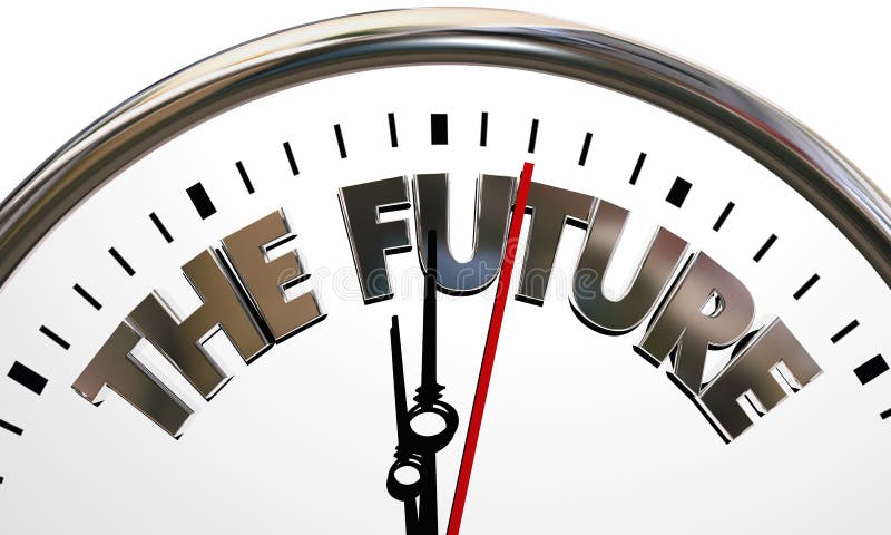 El futuro que viene después ejemplo 3d del tiempo de reloj mañana stock de ilustración El futuro que viene después ejemplo 3d del tiempo de reloj mañana stock de ilustración