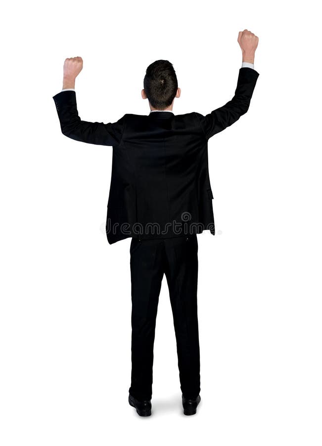 el ganador del hombre de negocios da para arriba imágenes de archivo libres de regalías el ganador del hombre de negocios da para arriba imágenes de archivo libres de regalías