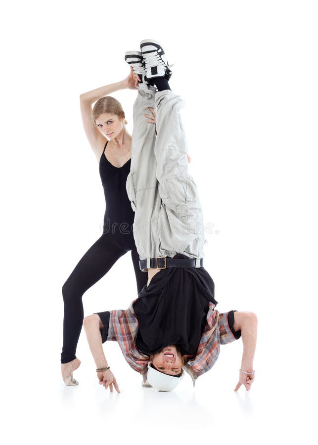 El gimnasta agraciado lleva a cabo las piernas del breakdancer fotografía de archivo libre de regalías El gimnasta agraciado lleva a cabo las piernas del breakdancer fotografía de archivo libre de regalías