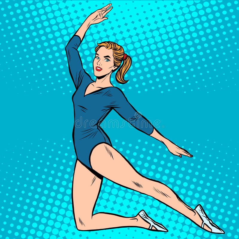 El gimnasta hermoso se divierte juegos del verano ilustración del vector El gimnasta hermoso se divierte juegos del verano ilustración del vector
