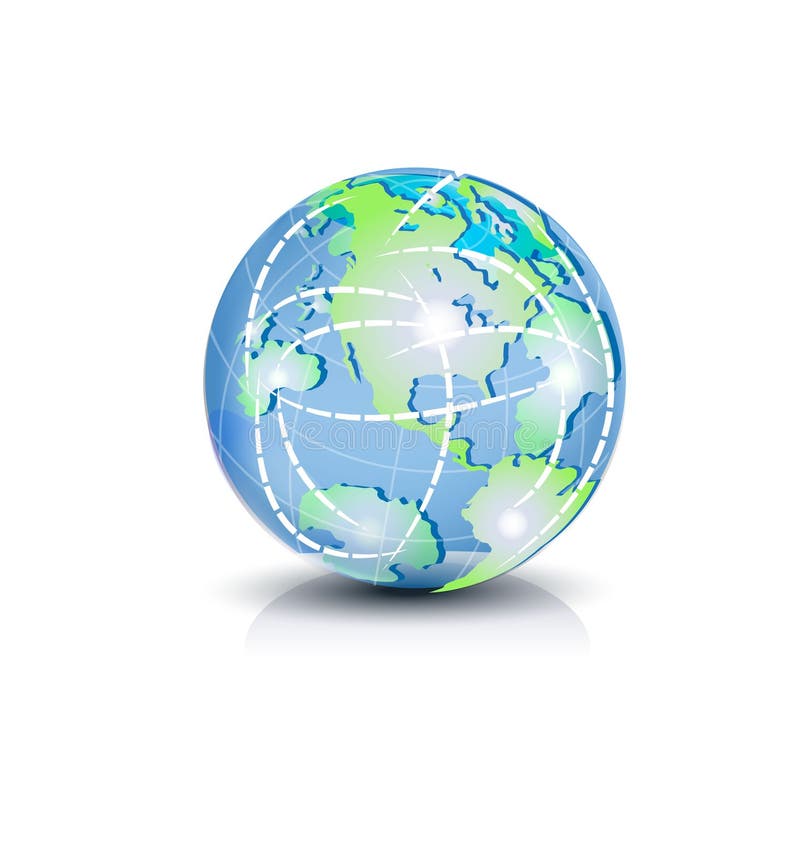 El globo del mundo conecta símbolo del vector de la red libre illustration El globo del mundo conecta símbolo del vector de la red libre illustration