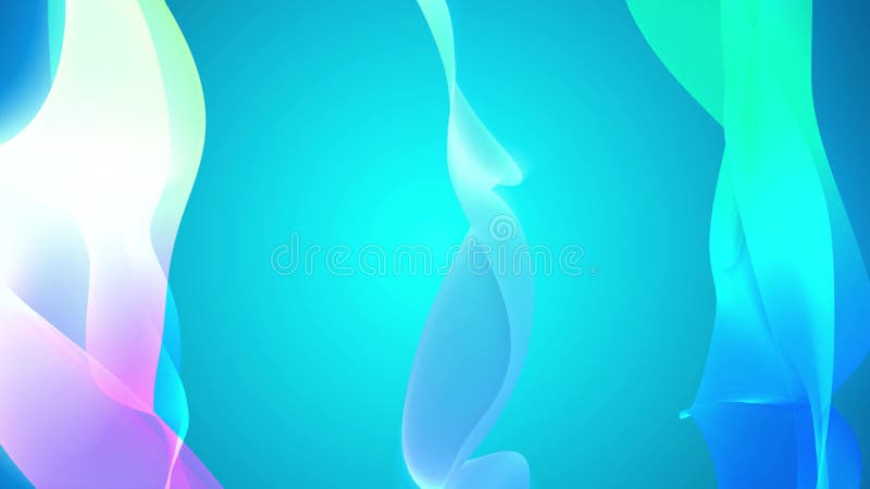 El gráfico abstracto colorido vertical inconsútil del movimiento de la animación con aurora o energía brillante agita el modelo d stock de ilustración