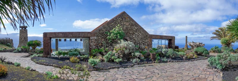 El Hierro - Building at the Mirador de la Pena. El Hierro - Building at the viewpoint Mirador de la Pena, Canary Islands, Spain royalty free stock photography El Hierro - Building at the Mirador de la Pena. El Hierro - Building at the viewpoint Mirador de la Pena, Canary Islands, Spain royalty free stock photography