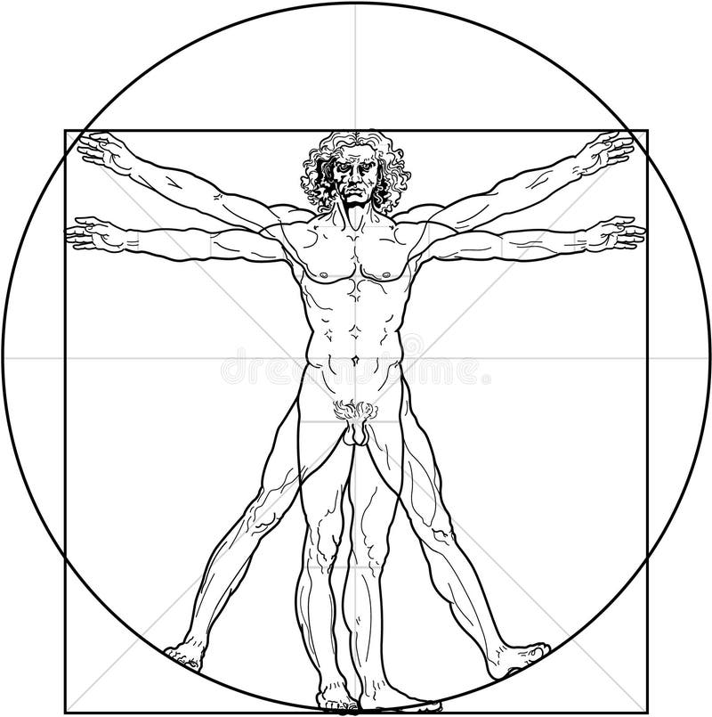 El hombre de Vitruvian ilustración del vector El hombre de Vitruvian ilustración del vector
