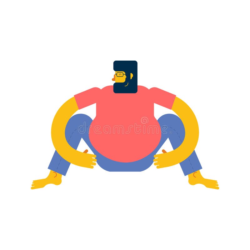 El hombre gordo se está sentando Hombre gordo Ilustración del vector libre illustration El hombre gordo se está sentando Hombre gordo Ilustración del vector libre illustration