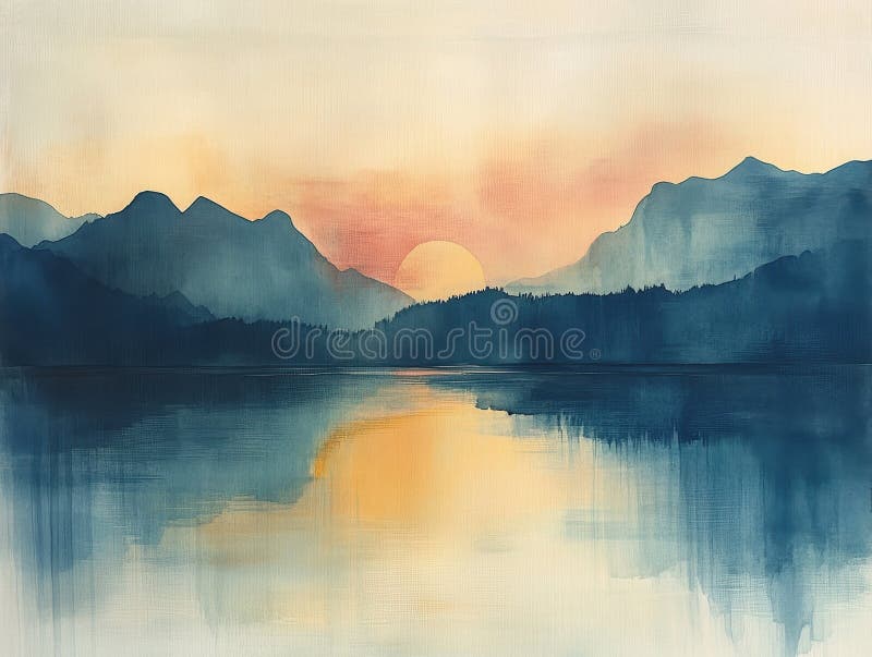 El horizonte del sol reflejo del agua los colores del cielo iluminan la tranquilidad del océano tranquilidad fotografía de archivo