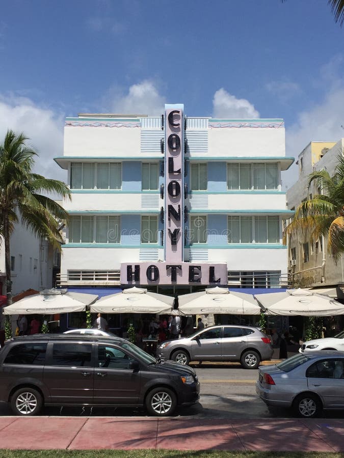 Hotel De La Colonia En Miami Foto editorial Imagen de colonia, hotel