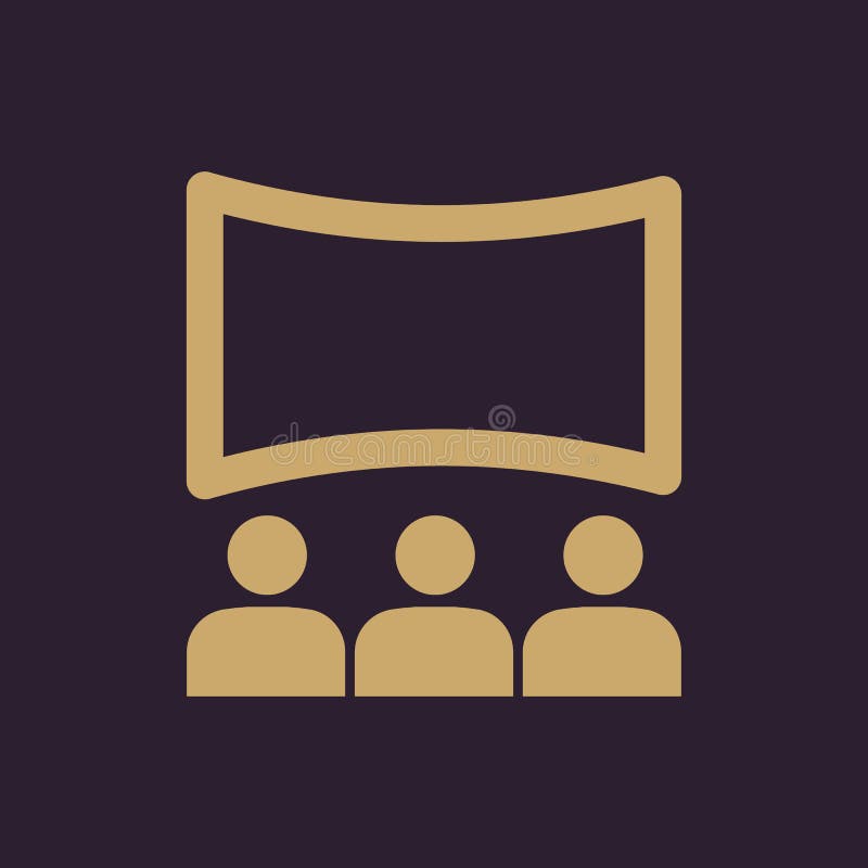 El icono de la casa de película Teatro y demostración, cine, símbolo de la presentación plano ilustración del vector El icono de la casa de película Teatro y demostración, cine, símbolo de la presentación plano ilustración del vector