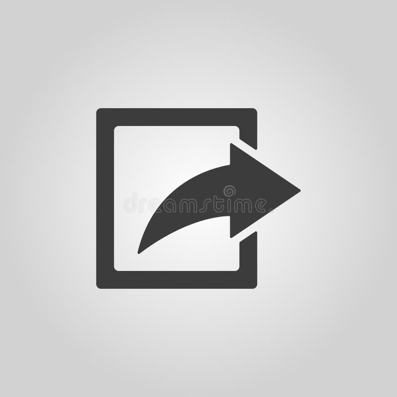 El icono de la parte Símbolo de la acción plano ilustración del vector El icono de la parte Símbolo de la acción plano ilustración del vector