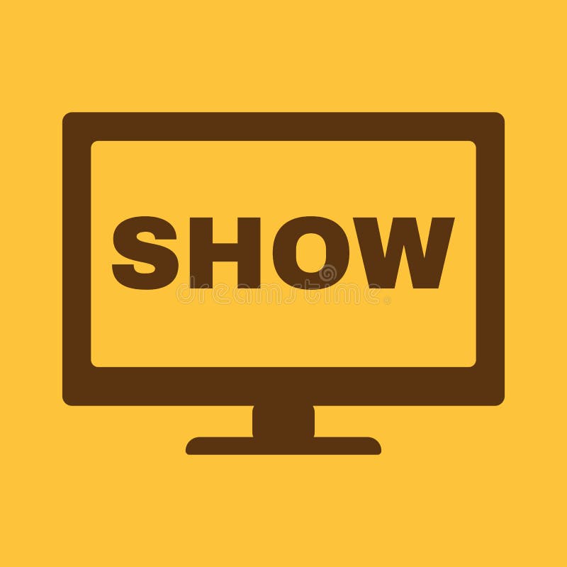 El icono de la show televisivo La televisión y la televisión, televisando, difundieron símbolo plano ilustración del vector El icono de la show televisivo La televisión y la televisión, televisando, difundieron símbolo plano ilustración del vector