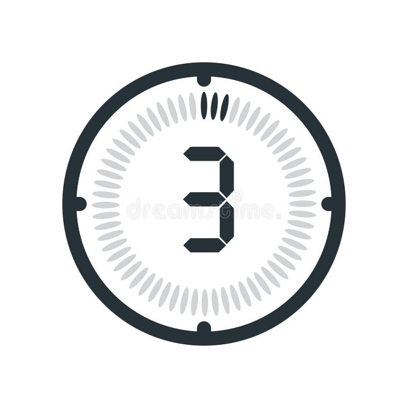 El Icono De 3 Minutos Aislado En El Fondo El Reloj Y El Reloj