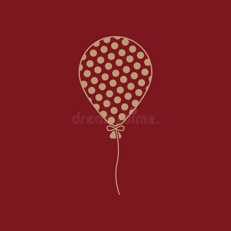 El icono del globo Símbolo del día de fiesta plano ilustración del vector El icono del globo Símbolo del día de fiesta plano ilustración del vector