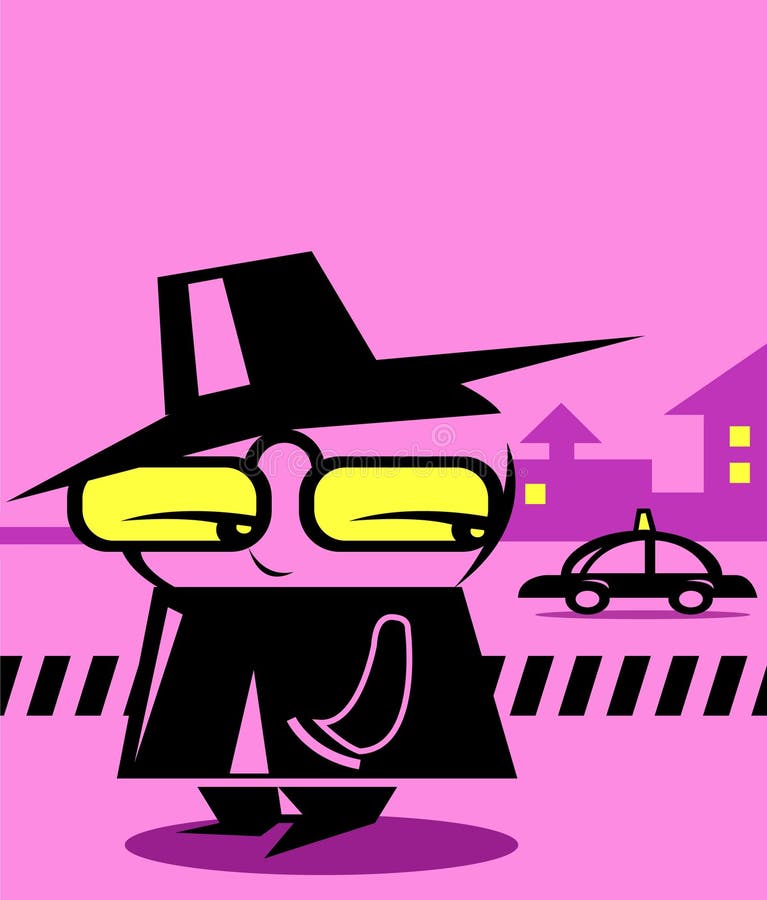 El inspector stock de ilustración El inspector stock de ilustración