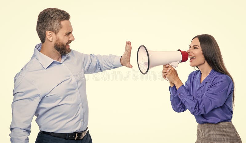 El jefe de negocios tiene conflictos con el compañero sobre la promoción. resolución de conflictos. conflicto comercial. empresari fotografía de archivo libre de regalías