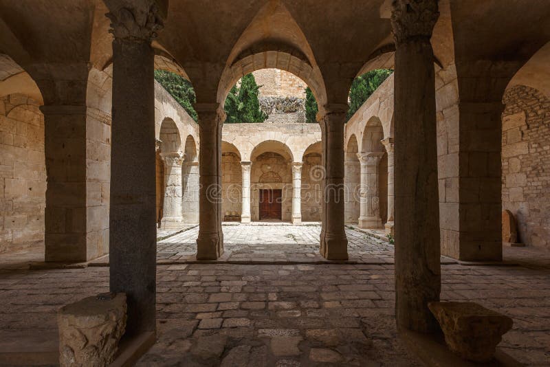 Medieval byzantine church interior in El Kef town