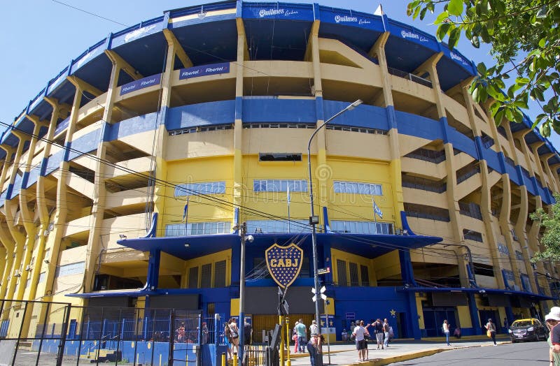 El La Bombonera del estadio en el La Boca, Buenos Aires, la Argentina foto de archivo libre de regalías El La Bombonera del estadio en el La Boca, Buenos Aires, la Argentina foto de archivo libre de regalías