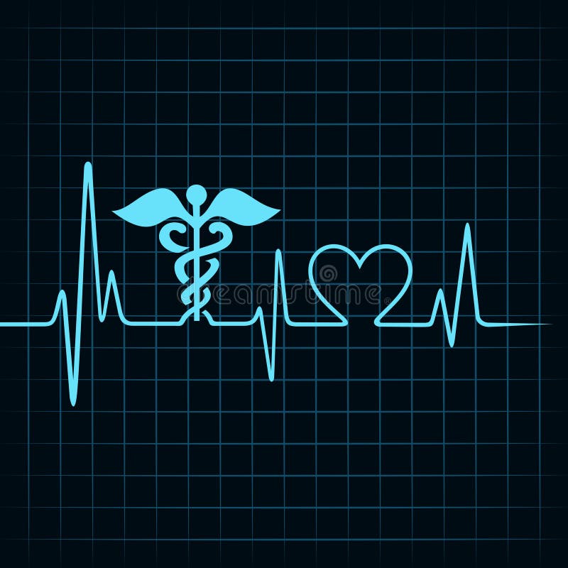 El latido del corazón hace símbolo médico y del corazón libre illustration El latido del corazón hace símbolo médico y del corazón libre illustration