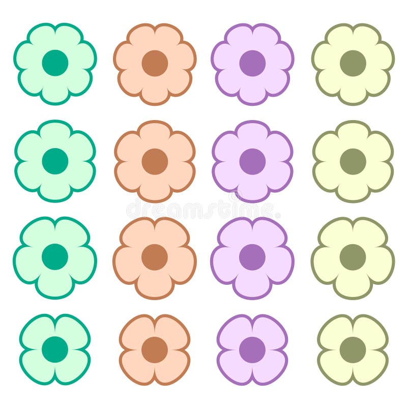 El logotipo coloreado simple del símbolo del icono de la flor fijó 4 stock de ilustración El logotipo coloreado simple del símbolo del icono de la flor fijó 4 stock de ilustración