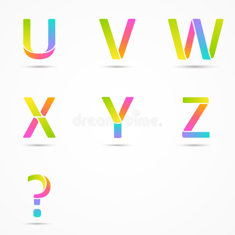 El logotipo letra u, v, w, x, y, z, plantilla de la pregunta stock de ilustración El logotipo letra u, v, w, x, y, z, plantilla de la pregunta stock de ilustración