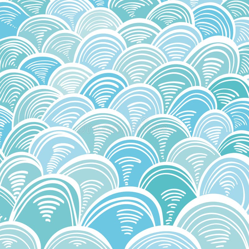 El mar de Absract agita el ornamento del Griego de Minoan ilustración del vector El mar de Absract agita el ornamento del Griego de Minoan ilustración del vector