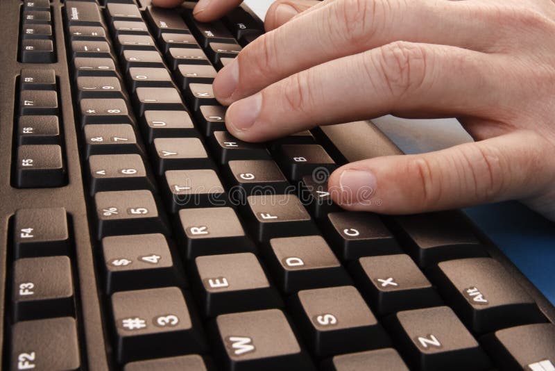 El mecanografiar en un teclado El mecanografiar en un teclado