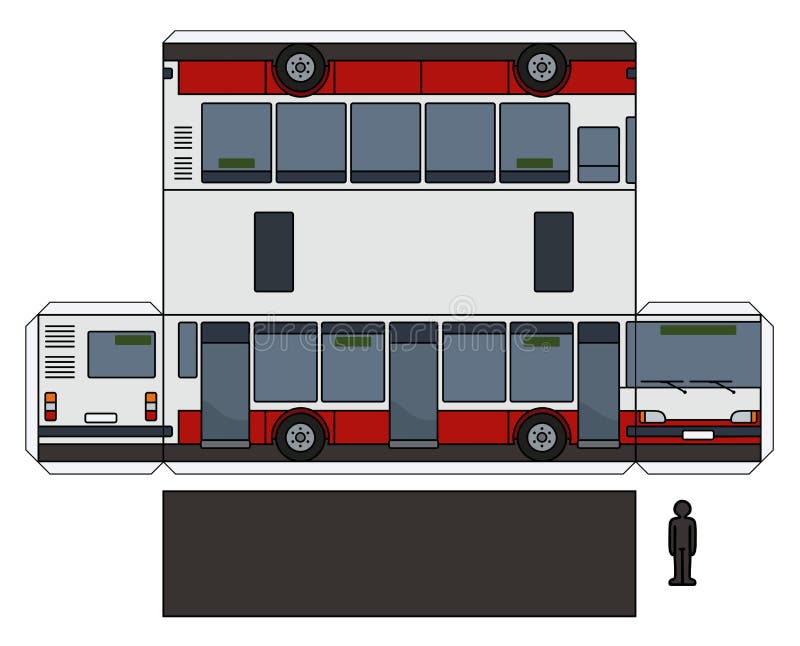 El modelo de papel de un autobús de la ciudad libre illustration El modelo de papel de un autobús de la ciudad libre illustration