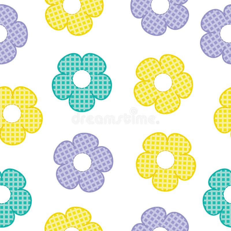 El modelo inconsútil de la flor colorida para el bebé viste el fondo y el papel pintado stock de ilustración El modelo inconsútil de la flor colorida para el bebé viste el fondo y el papel pintado stock de ilustración