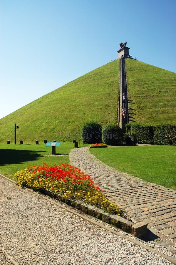 El montón del león cerca de Waterloo fotografía de archivo El montón del león cerca de Waterloo fotografía de archivo