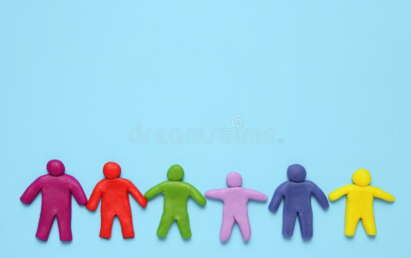 El ? multi de ? olored figuras del plasticine de la gente Diversidad e igualdad raciales de la gente en mundo fotos de archivo libres de regalías El ? multi de ? olored figuras del plasticine de la gente Diversidad e igualdad raciales de la gente en mundo fotos de archivo libres de regalías
