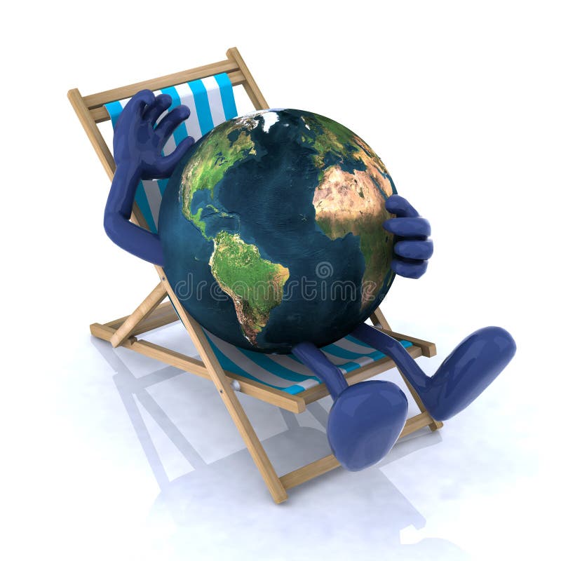 El mundo que se relaja en una silla de playa