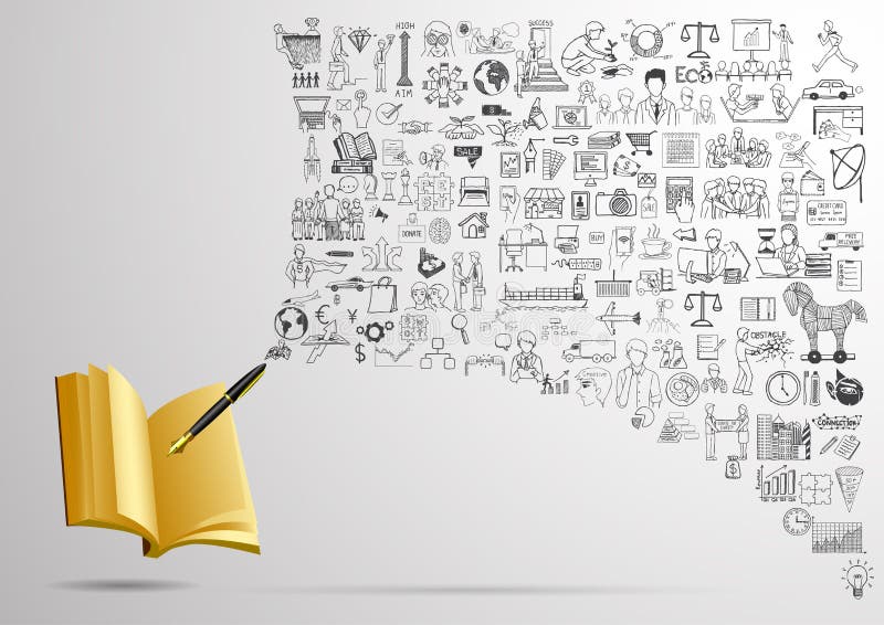El negocio garabatea con la escritura de la pluma en el cuaderno vacío PARA HACER concepto de la LISTA o del PLAN EMPRESARIAL ilustración del vector El negocio garabatea con la escritura de la pluma en el cuaderno vacío PARA HACER concepto de la LISTA o del PLAN EMPRESARIAL ilustración del vector