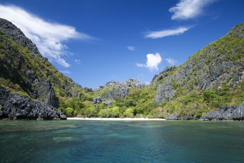 El nido beach background palawan philippines stock photography