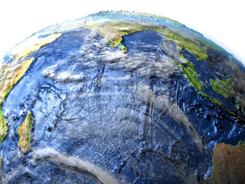 El Océano Índico en la tierra - suelo marino visible libre illustration El Océano Índico en la tierra - suelo marino visible libre illustration