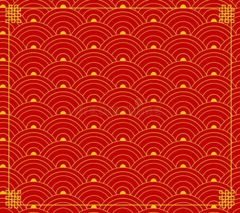 El ornamento chino del vector, formas de onda, circunda el fondo, colores del Rojo-oro, contexto con las esquinas libre illustration El ornamento chino del vector, formas de onda, circunda el fondo, colores del Rojo-oro, contexto con las esquinas libre illustration