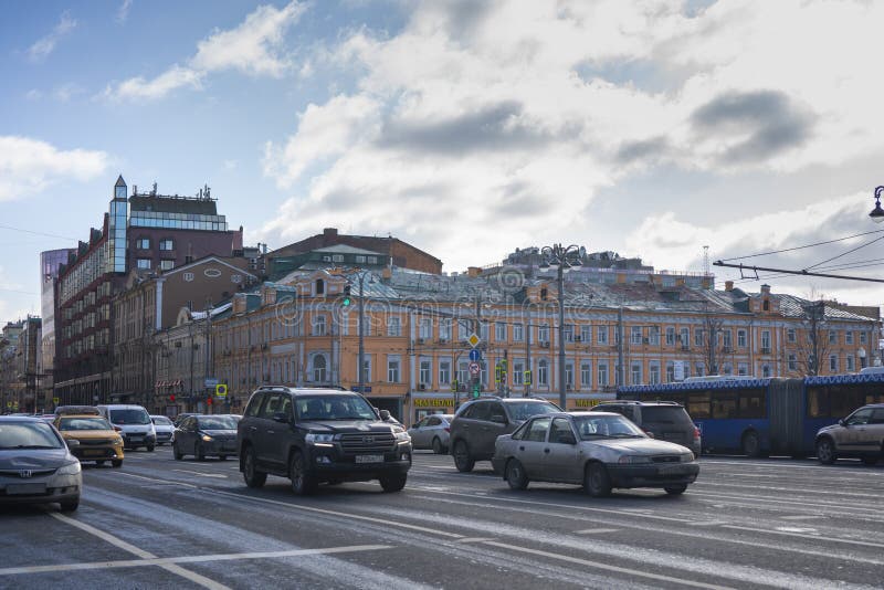 El paisaje de la ciudad de Mosc?, Rusia foto de archivo libre de regalías El paisaje de la ciudad de Mosc?, Rusia foto de archivo libre de regalías