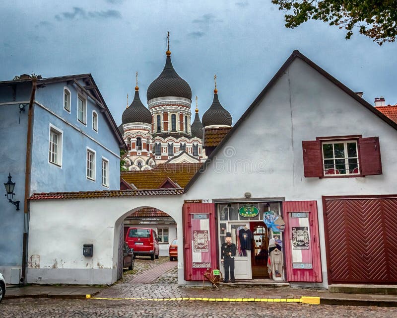 Old city scenery at Kiriku plats of Tallinn, Estonia. Old city scenery at Kiriku plats of Tallinn, Estonia