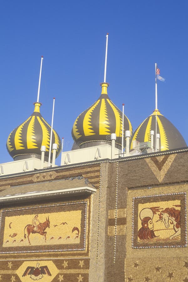 Onion Domes and Corn Mosaics, The Corn Palace in South Dakota. Onion Domes and Corn Mosaics, The Corn Palace in South Dakota