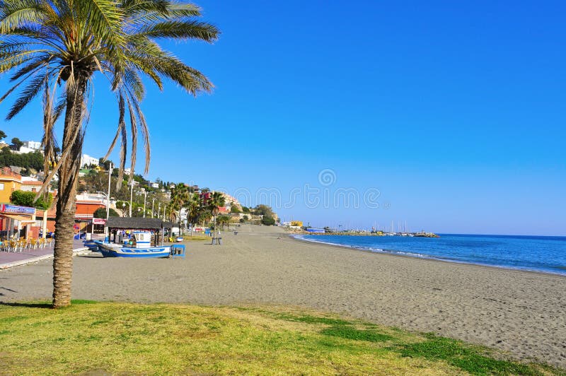 El Palo Beach in Malaga, Spain Editorial Image - Image of promenade