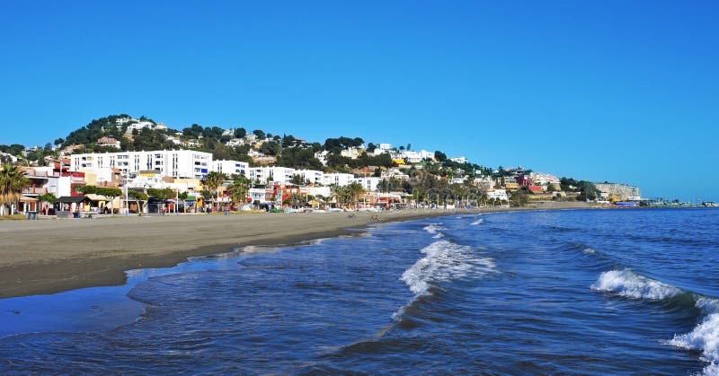 El Palo Beach in Malaga, Spain Editorial Stock Photo - Image of