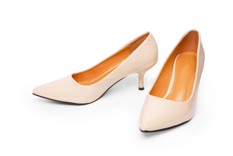 zapatos altos beige